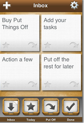 Put Things Off iPhone App
