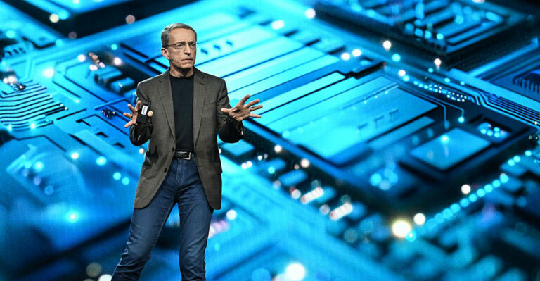 Intel CEO Pat Gelsinger speaks at the Intel Vision event in Phoenix on April 9, 2024.