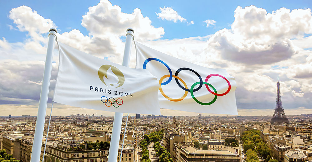 Paris 2024 Olympics flags