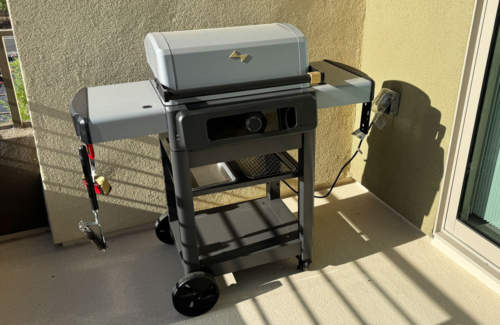 Current Backyard Smart Grill on patio